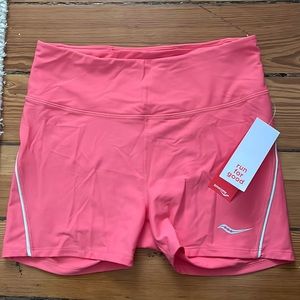 Saucony pink biker shorts
